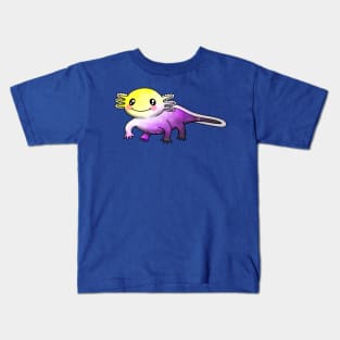Little, nonbinary axolotl Kids T-Shirt